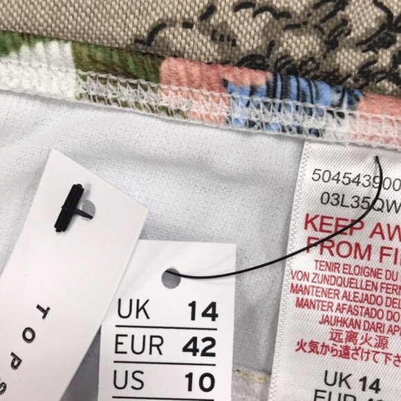 Topshop Ribbed Hawaiian High Waist Bikini Bottoms - Picture 7 of 7